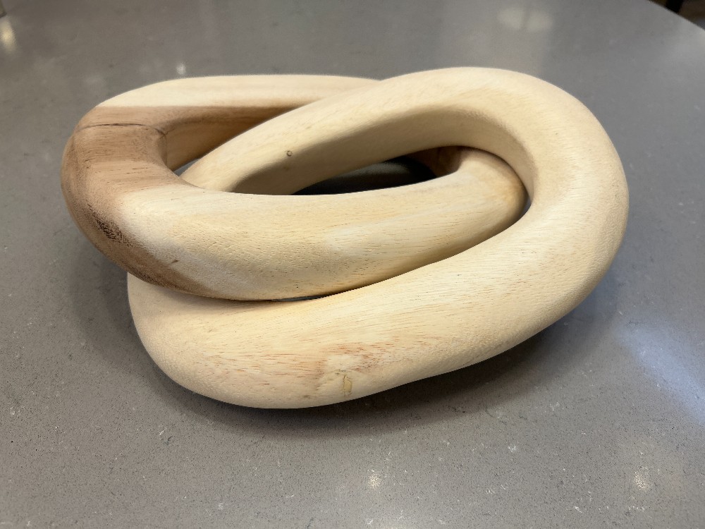 West Elm Natural Link Wooden Object