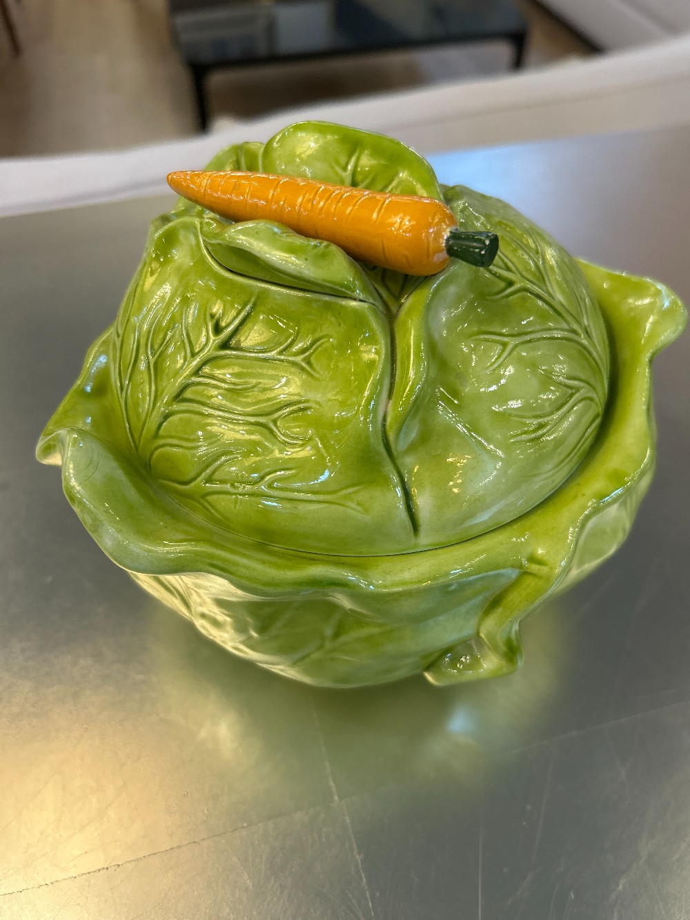Holland Mold Ceramic Carrot & Cabbage Lidded Bowl