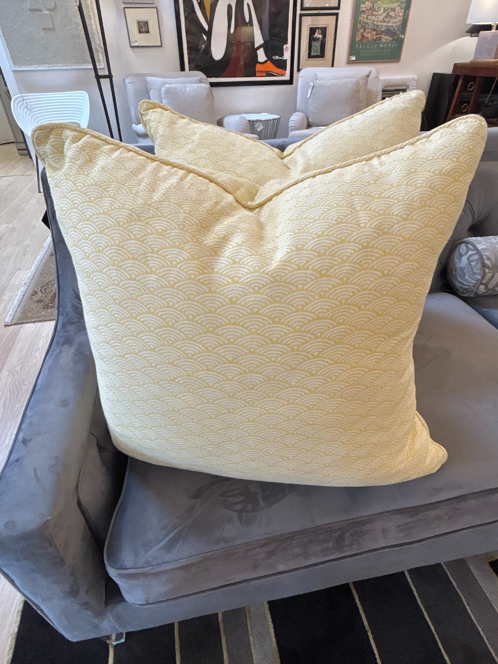 China Seas Seto II Inca Gold Fabric Throw Pillows, Pair