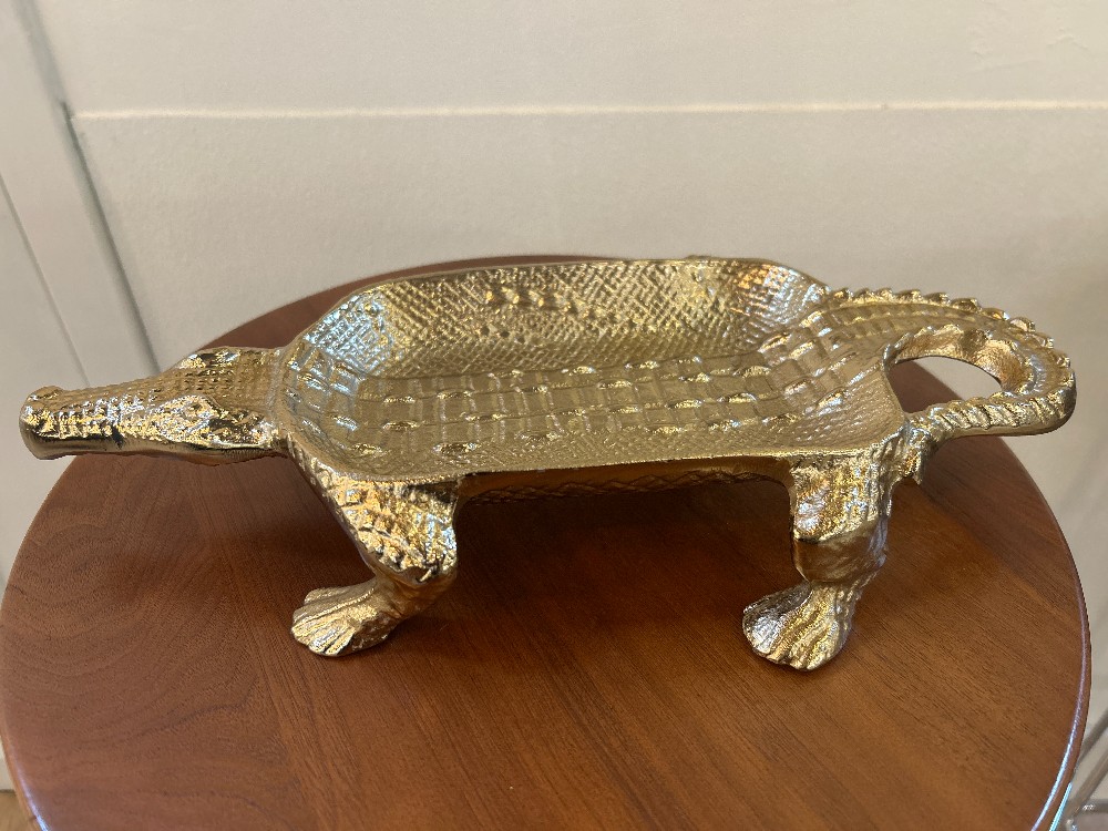 Metal Crocodile Dish