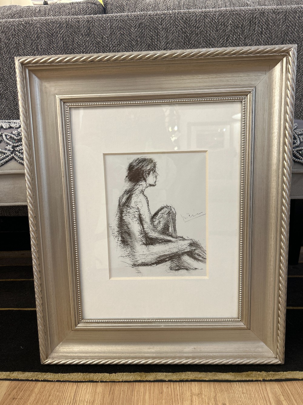 Nude Charcoal Sketch Print