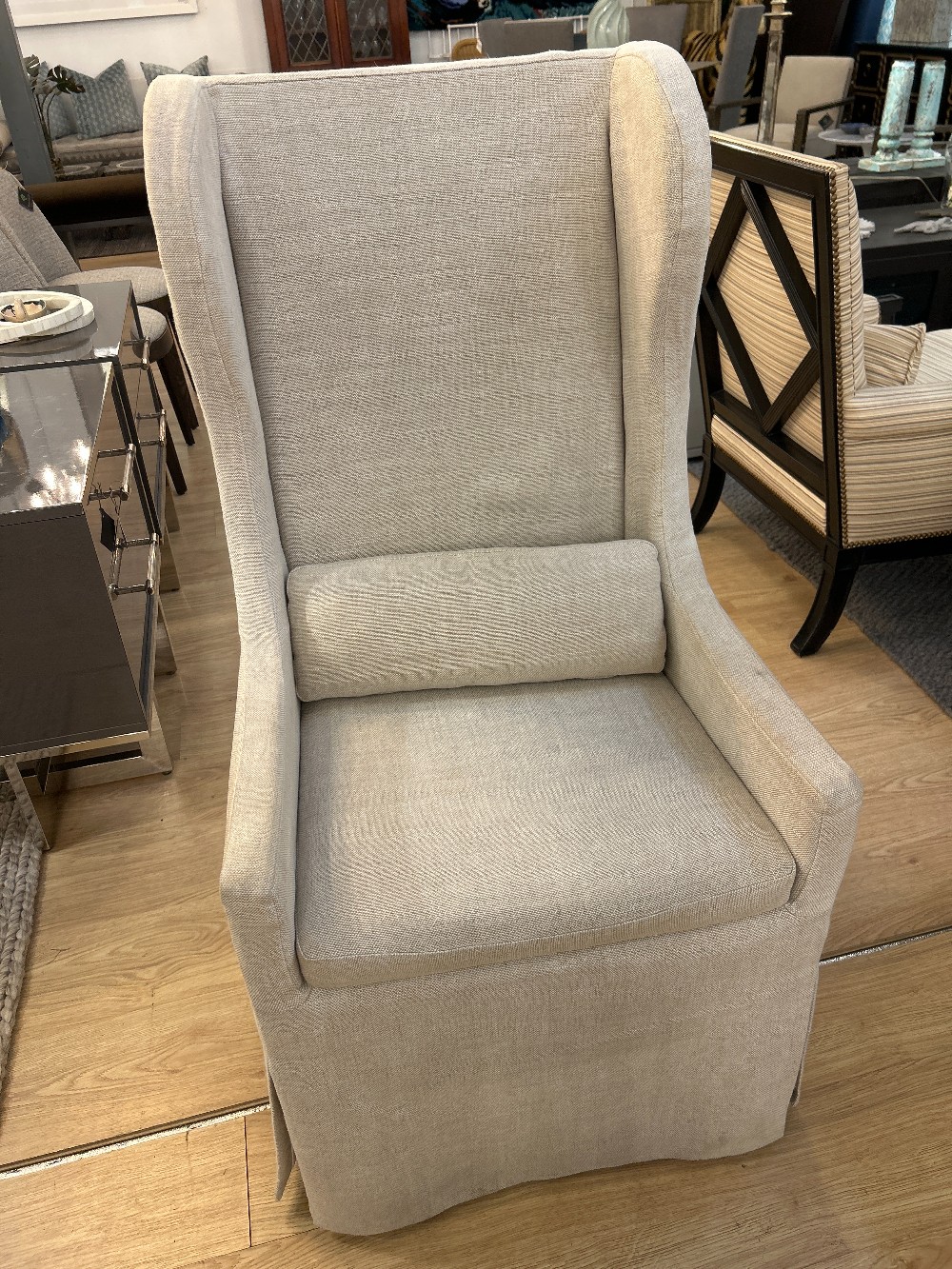 Restoration Hardware Belgian Wingback Slipcovered Chair