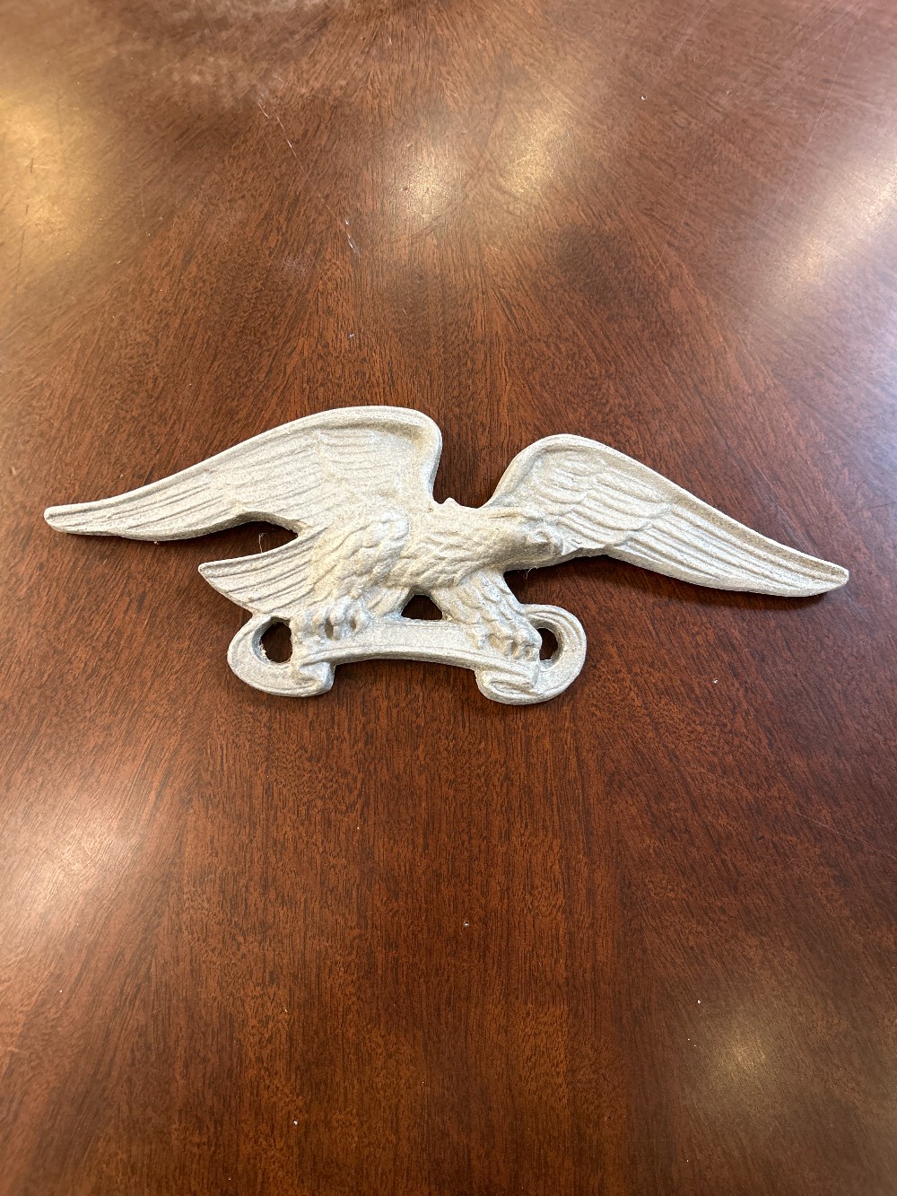 Vintage Metal Silver Eagle Wall Plaque