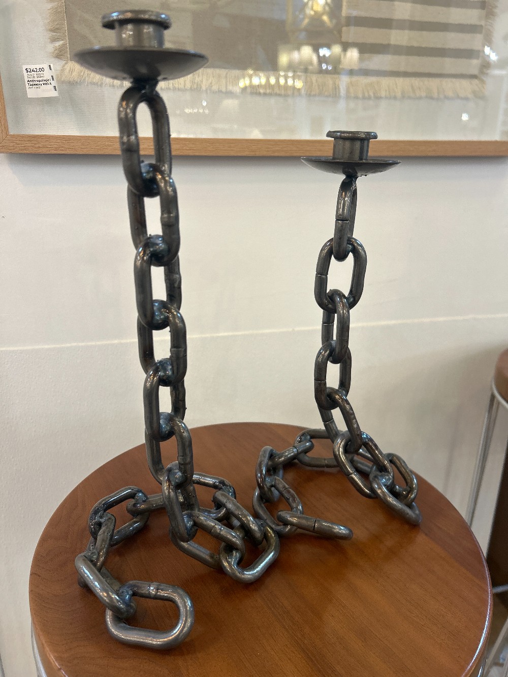 Chain Link Candlesticks, Pair