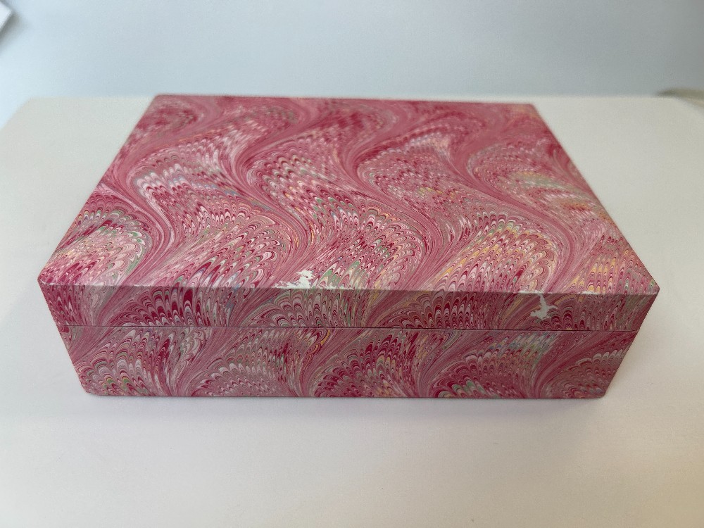 G. Giannini Pink Italian Marbled Paper Box