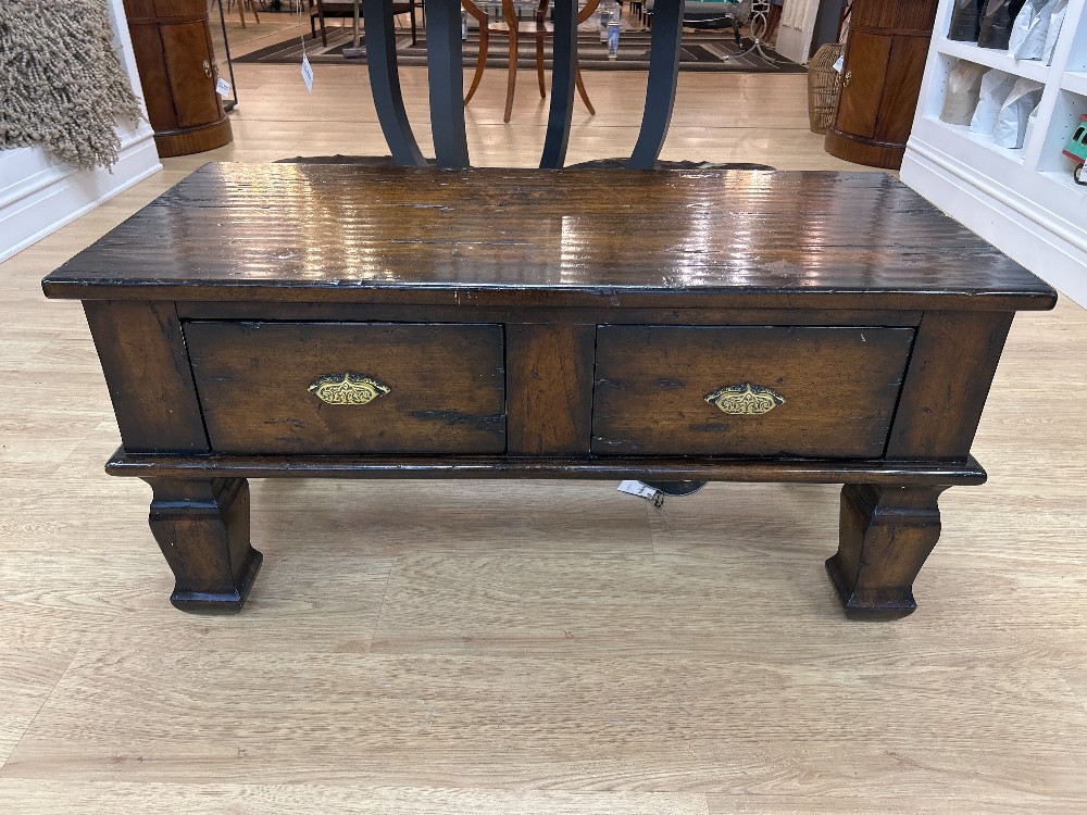 Walnut 2-Drawer Coffee Table