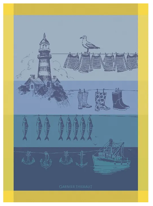 Destination Mer Cire Jacquard Kitchen Towel