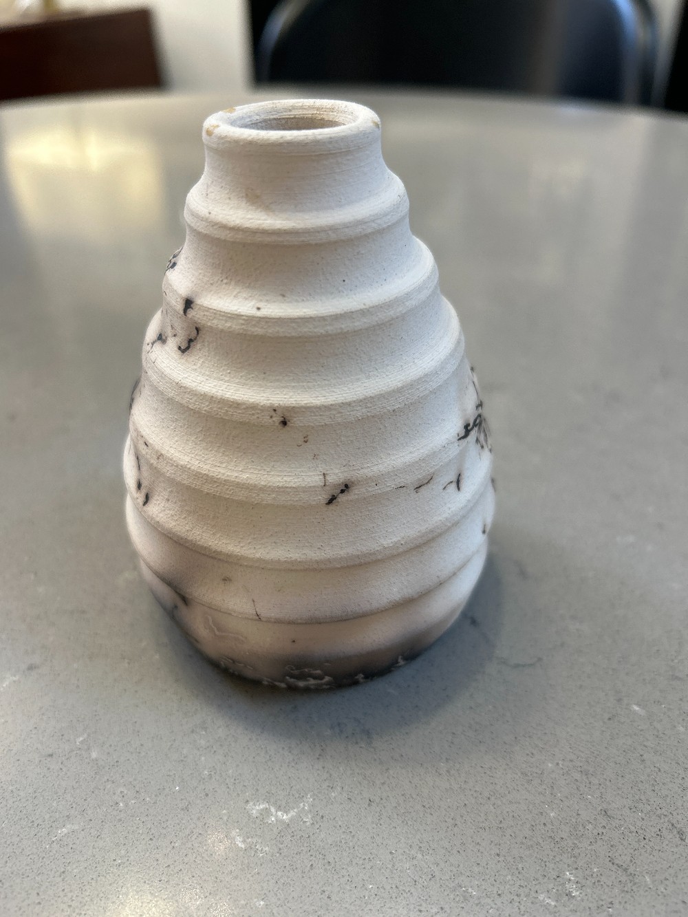 Horse Hair Pottery Dry Vase by Jeff Blandford, Signed, 2017