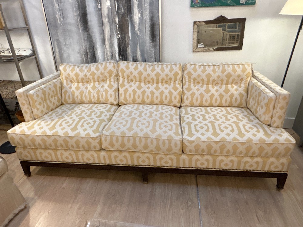 Kravet Printed Sofa with Nailhead Accents