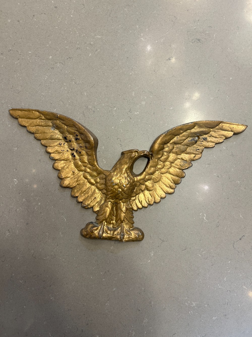 Vintage Gilded Metal Eagle Plaque