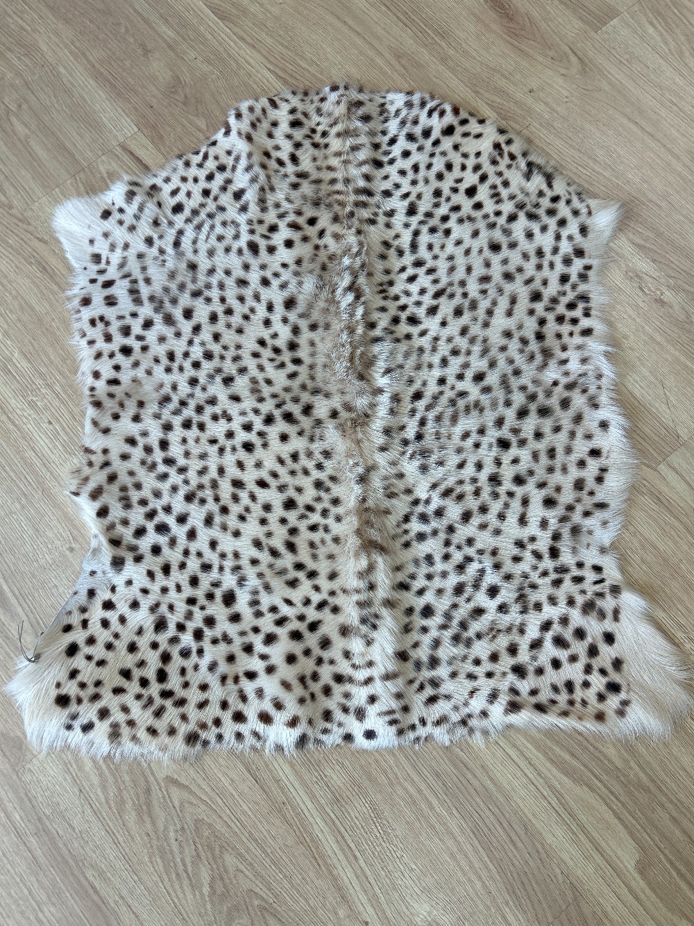 Leopard Print Goat Fur Rug