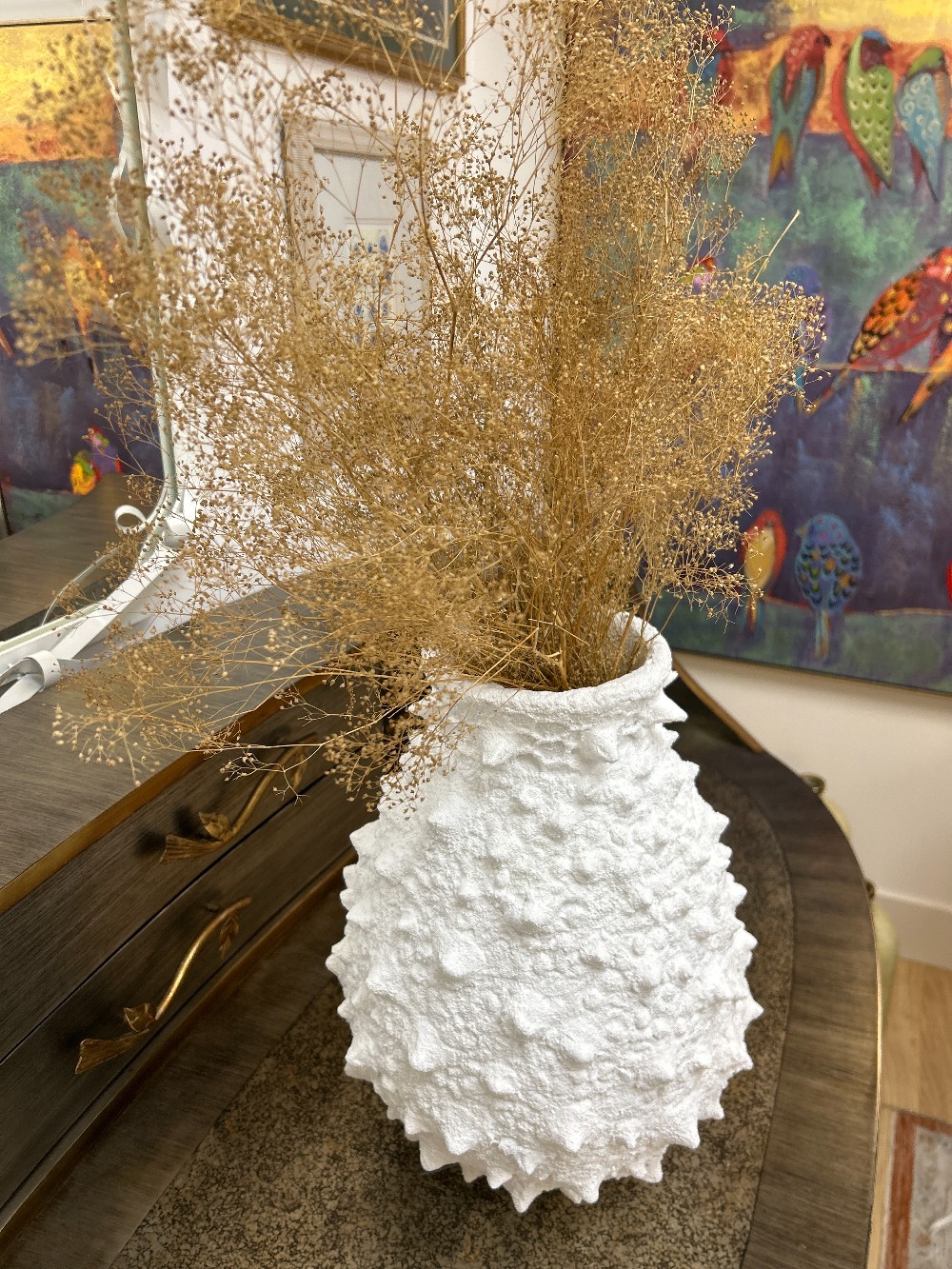 Large Textured Spike Vase by Lisa Adams