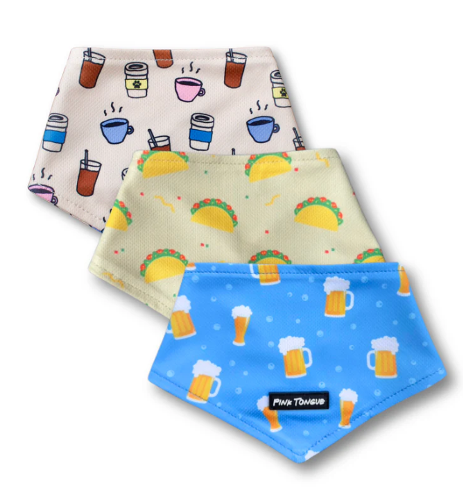 Pink Tongue Dog Bandana, Large