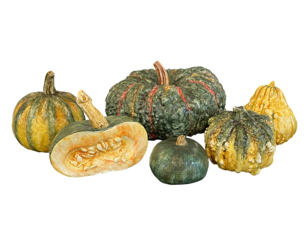 Mary Kirk Kelly Ceramic Autumn Gourds - Set of 6