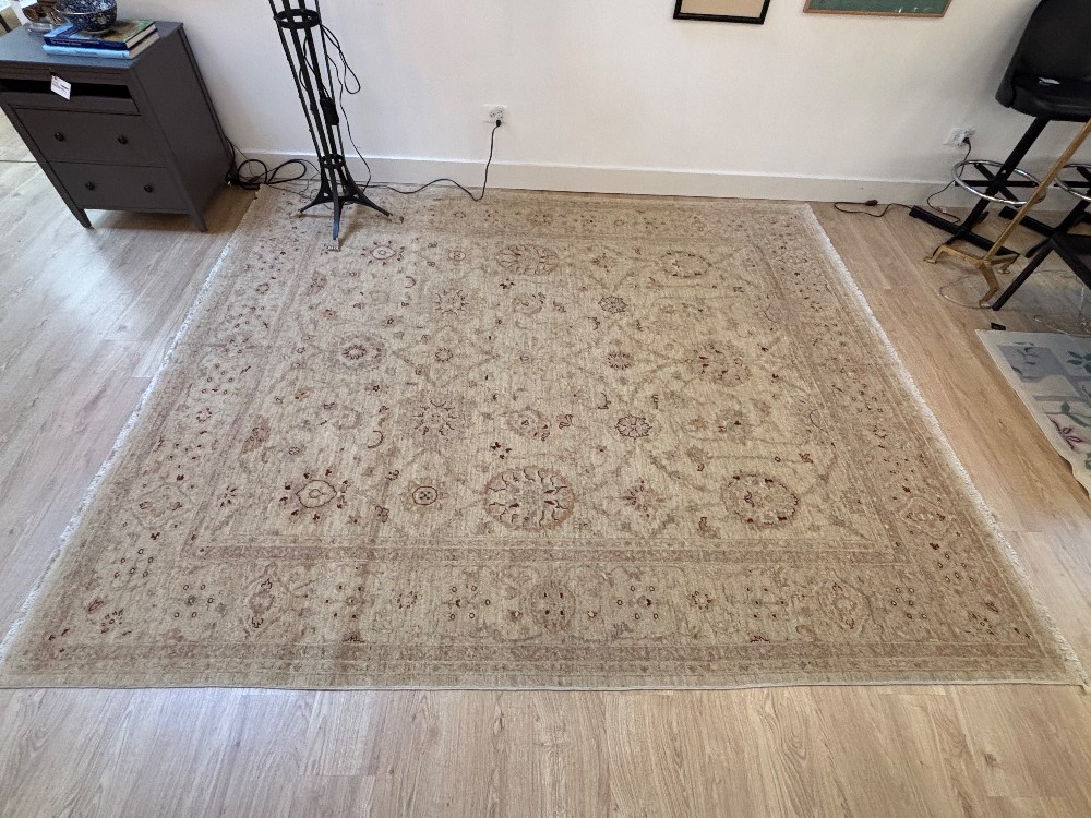 Turkish Oushak Flatweave Rug