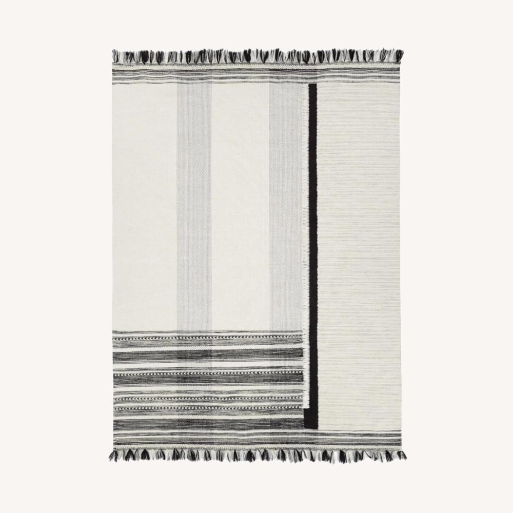 West Elm Blocks + Bands Wool Rug