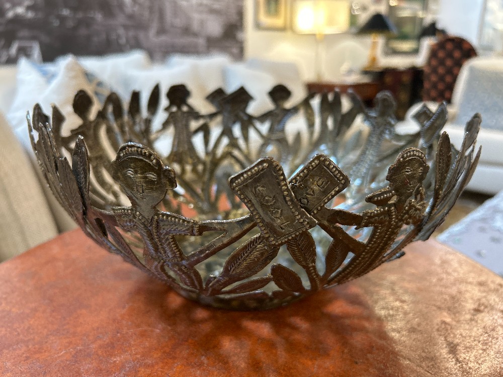 Haitian Metal Art Bowl
