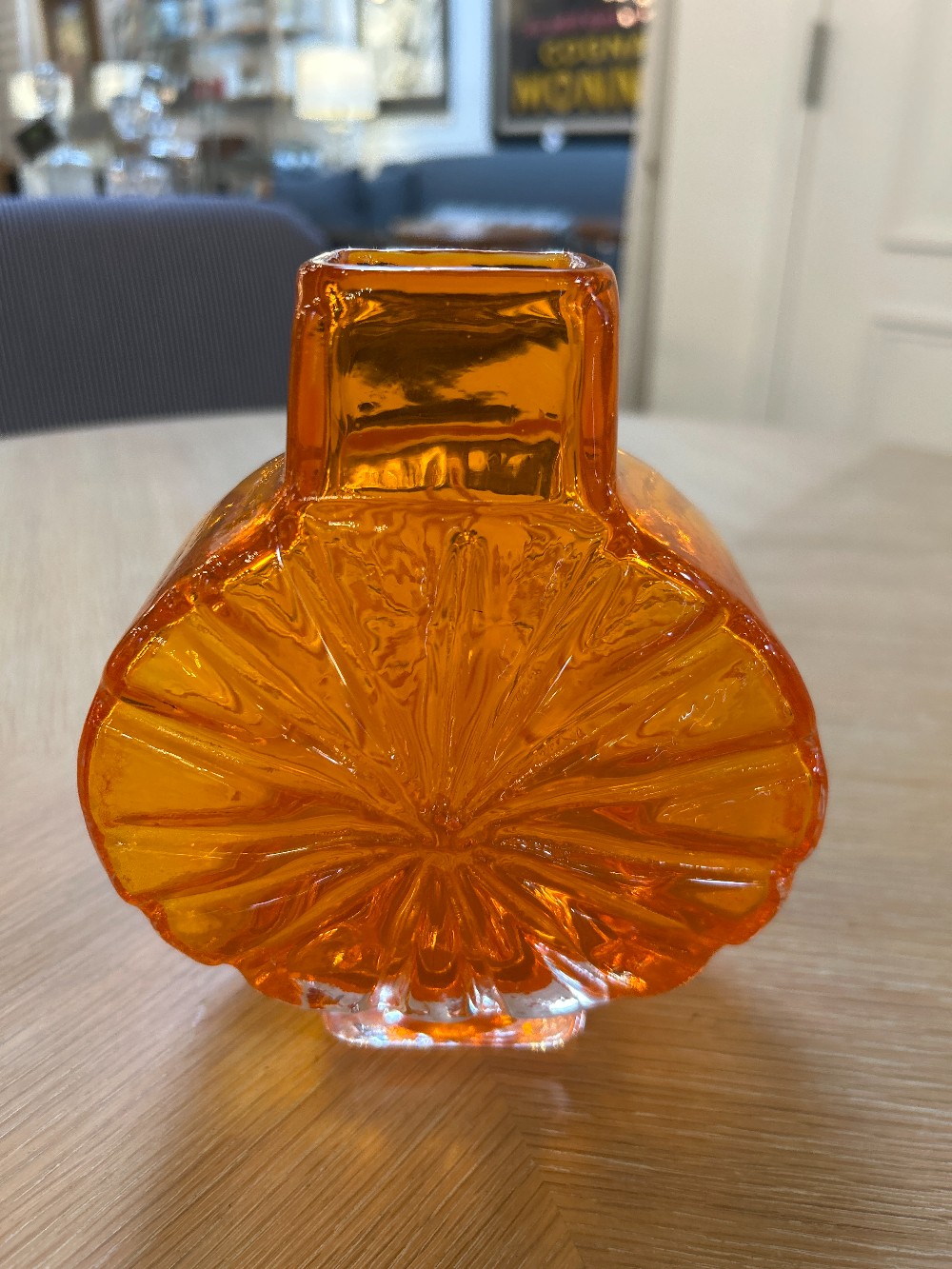 Whitefriars Geoffrey Baxter Sunburst Glass Vase, 1960s
