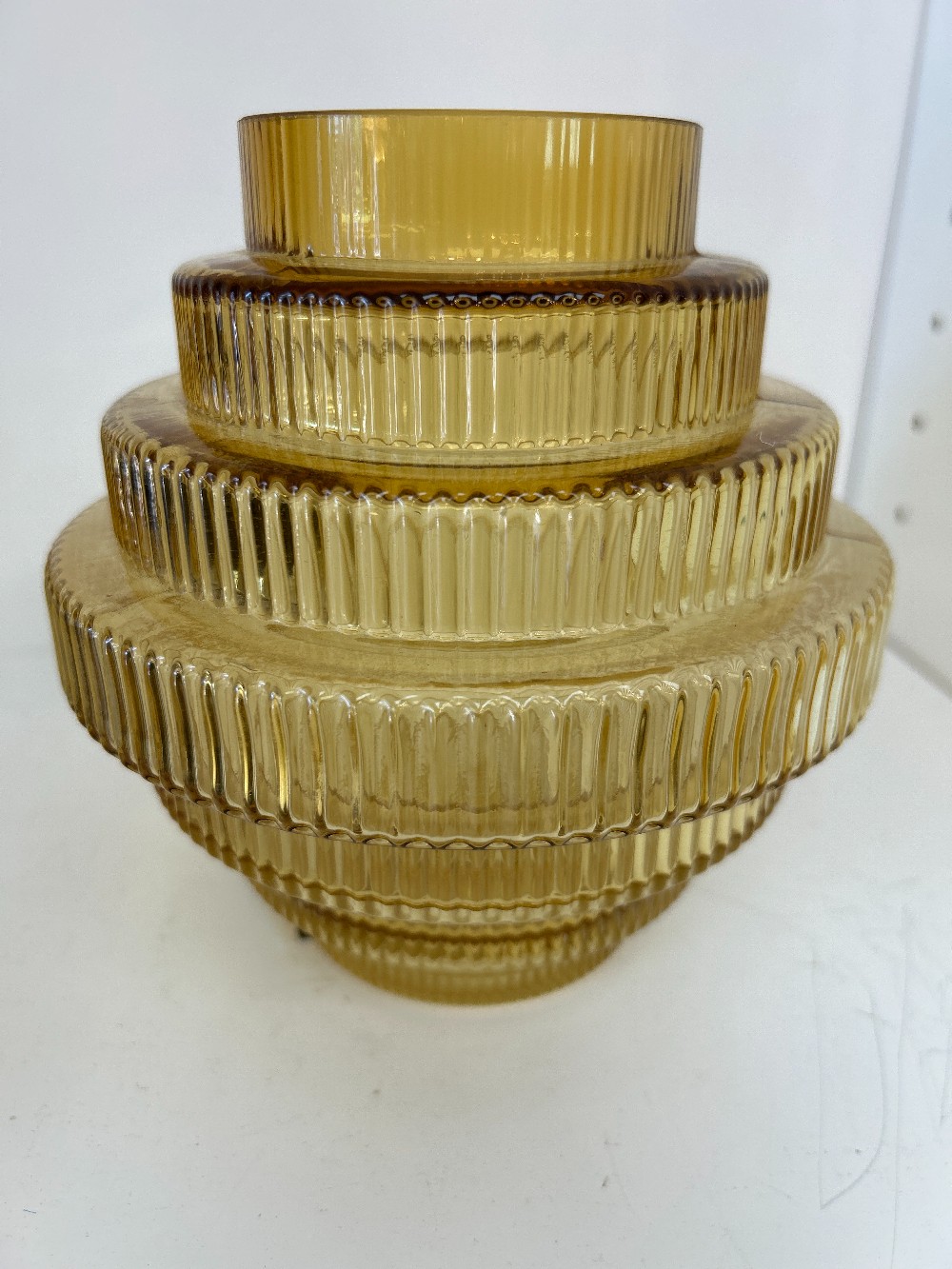 Bloomingville Fluted Tiered Glass Vase