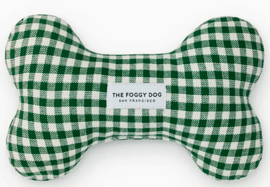 Evergreen Gingham Dog Toy
