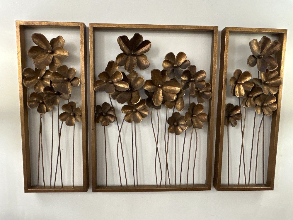 Uttermost Metal Tulip Dimensional Wall Art - Set of 3