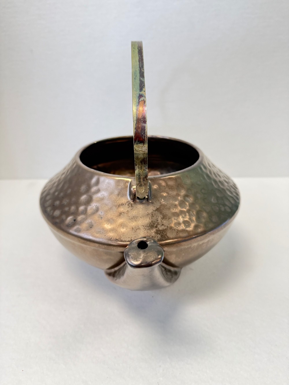 Large Copper Hammered Finish Kettle #51