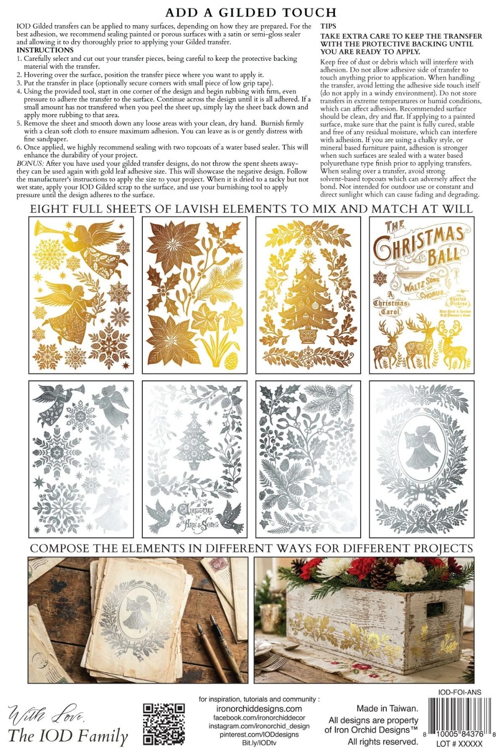 IOD Angels Sing Foil  8 x 12 Transfer Pad