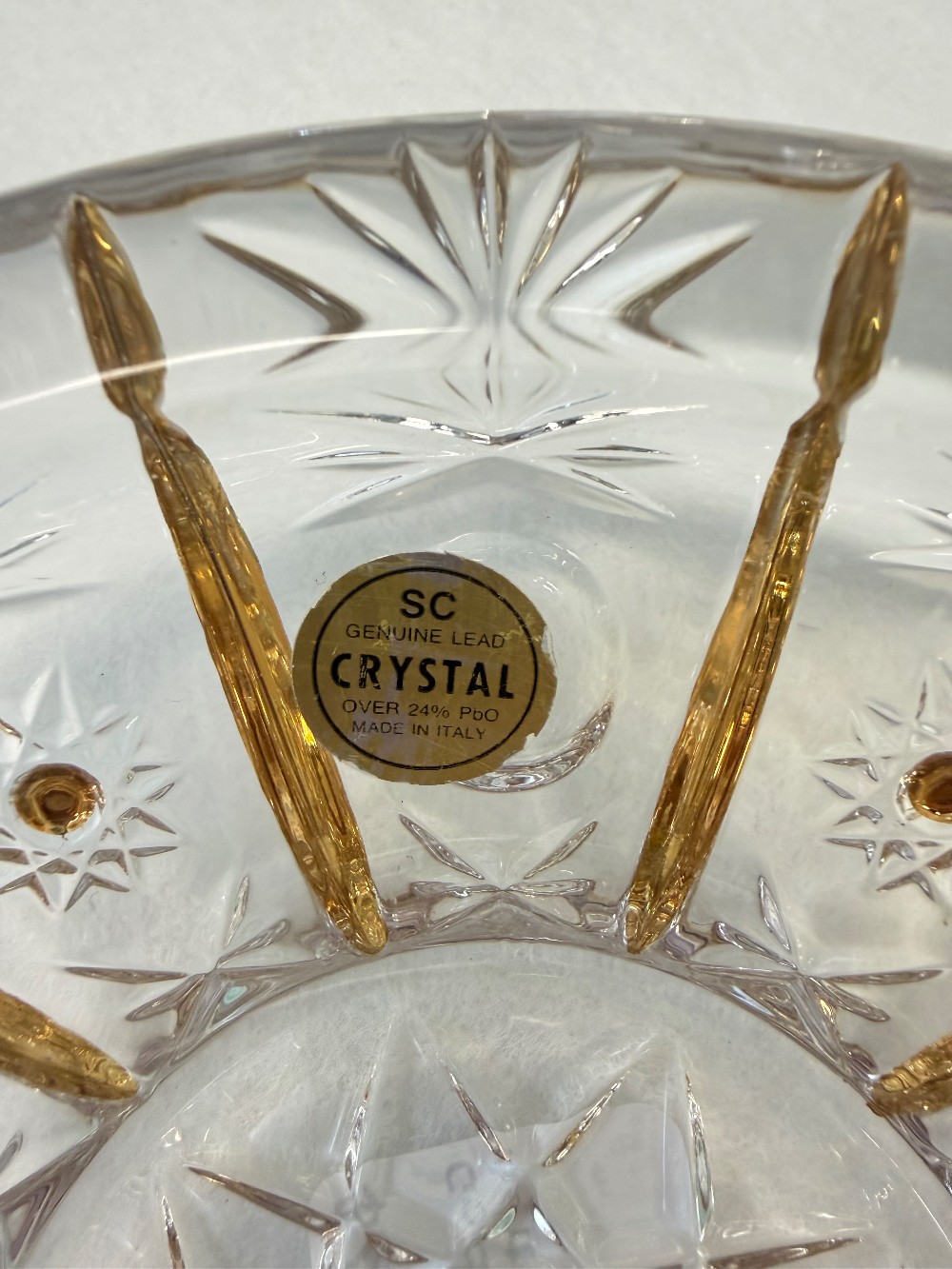 Gold Colored Accent Crystal Ashtray