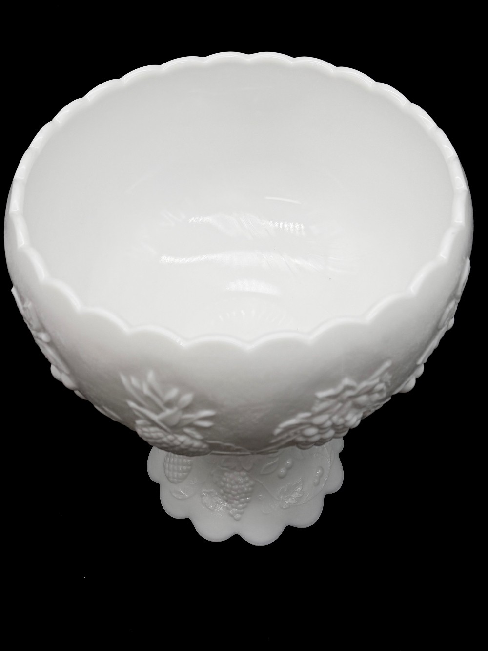 WESTMORELAND PUNCH BOWL & STAND WITH  12 CUPS