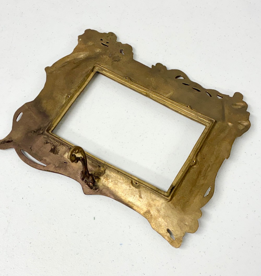 Large Brass  Art  Nouveau Easel Bsck Frame