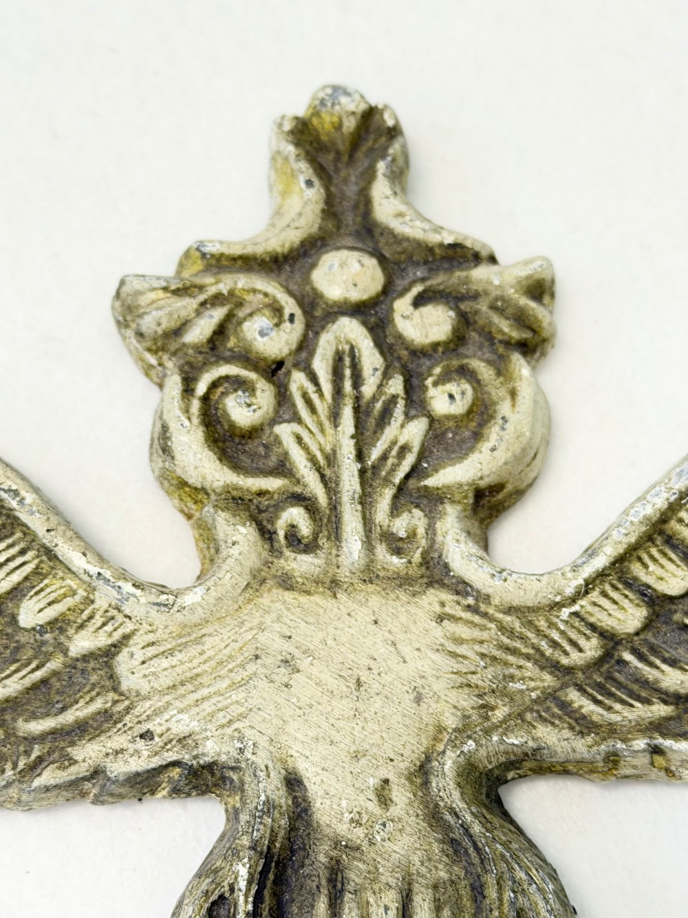 Green Iron Angel Wing Cross