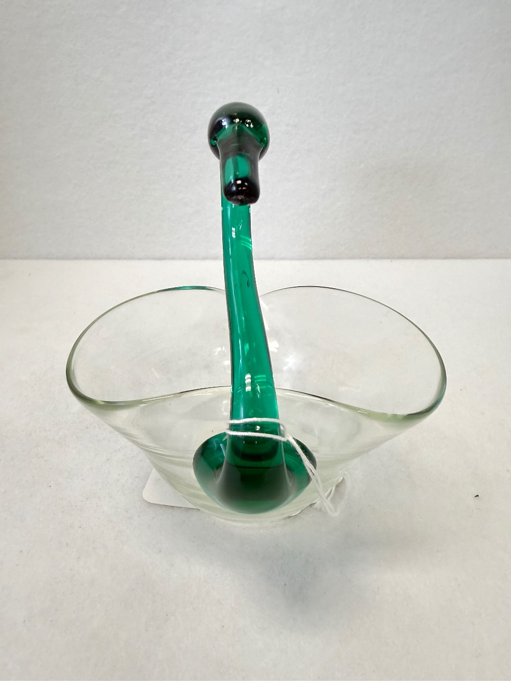 Duncan Miller Emerald Green Glass Swan
