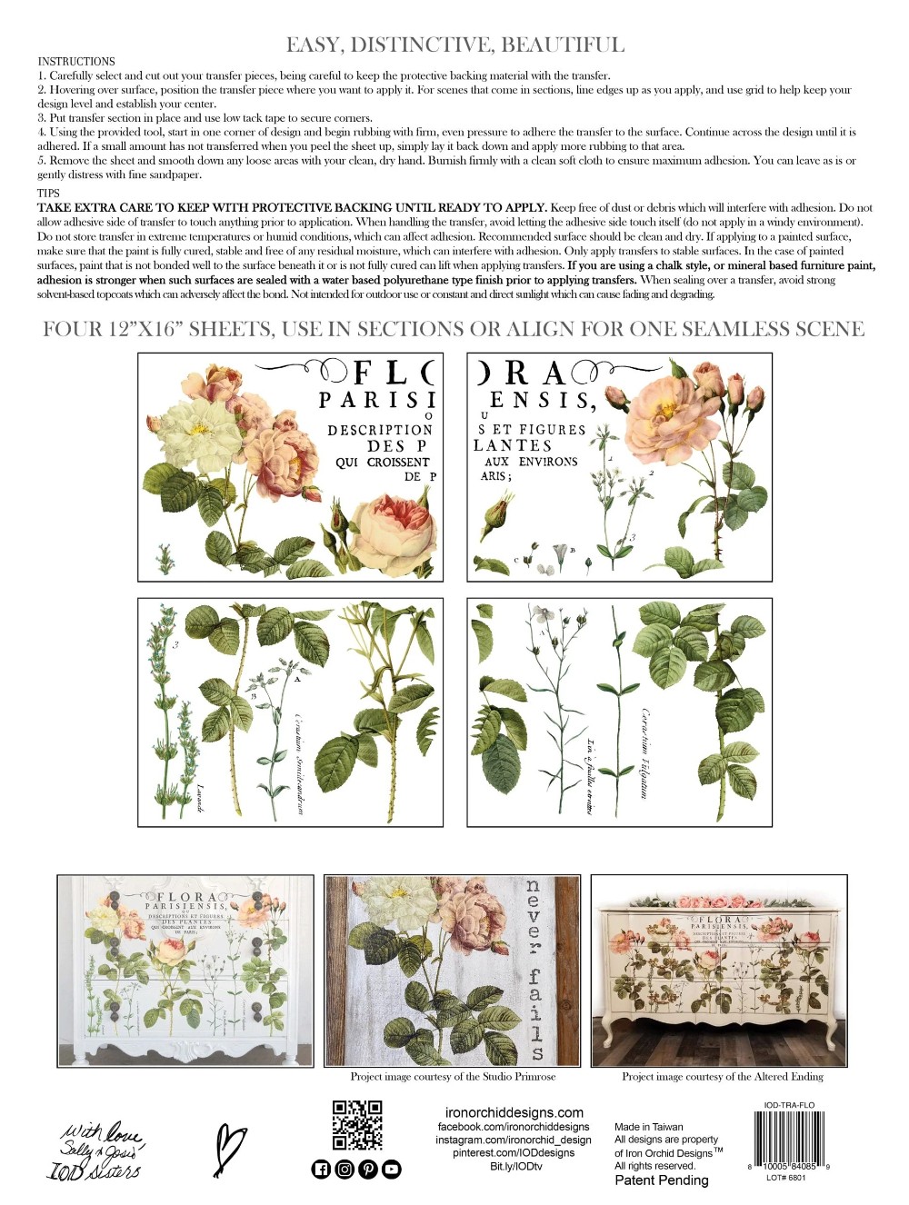 Floral Parisiensis IOD Transfer