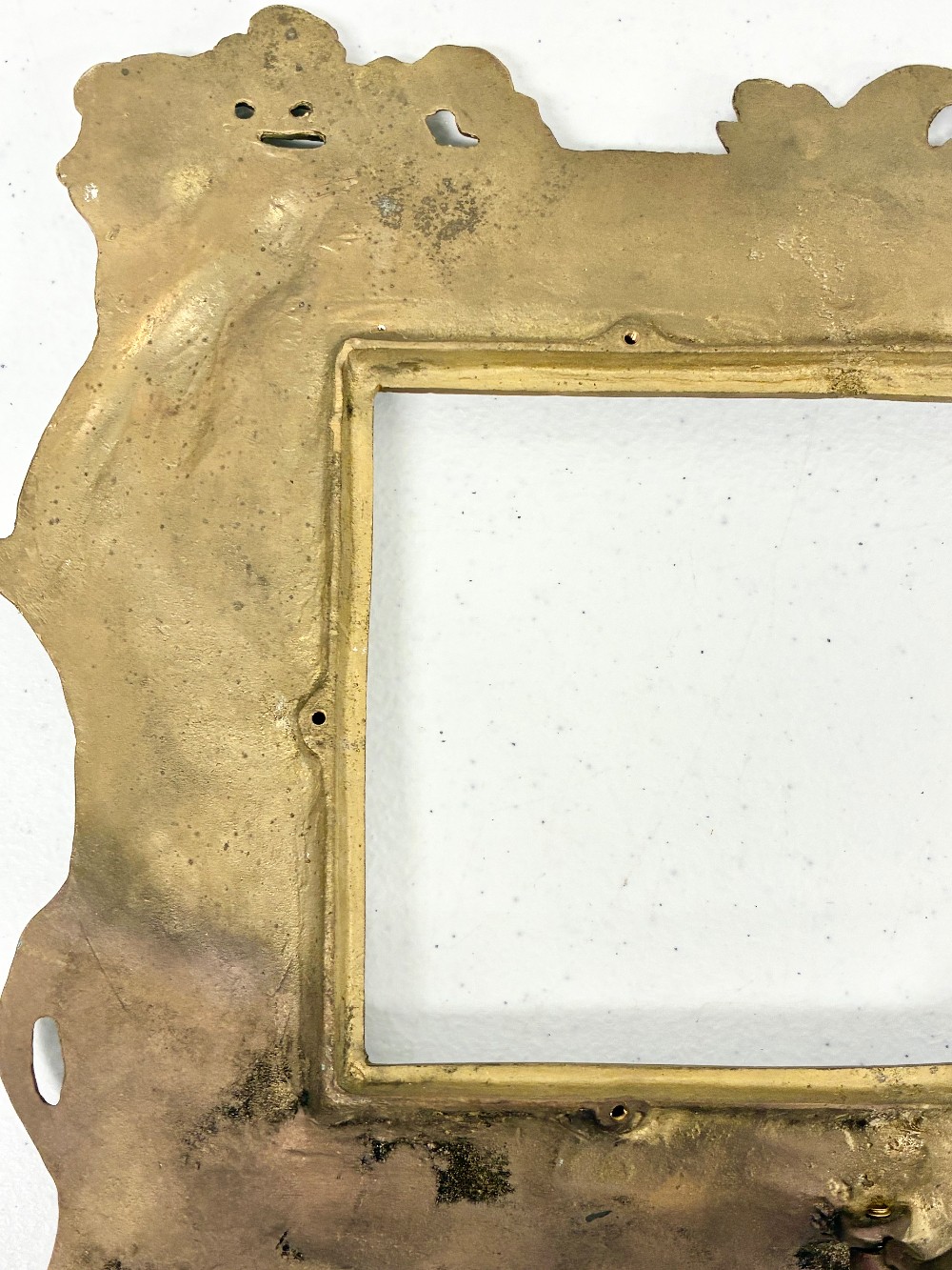 Large Brass  Art  Nouveau Easel Bsck Frame