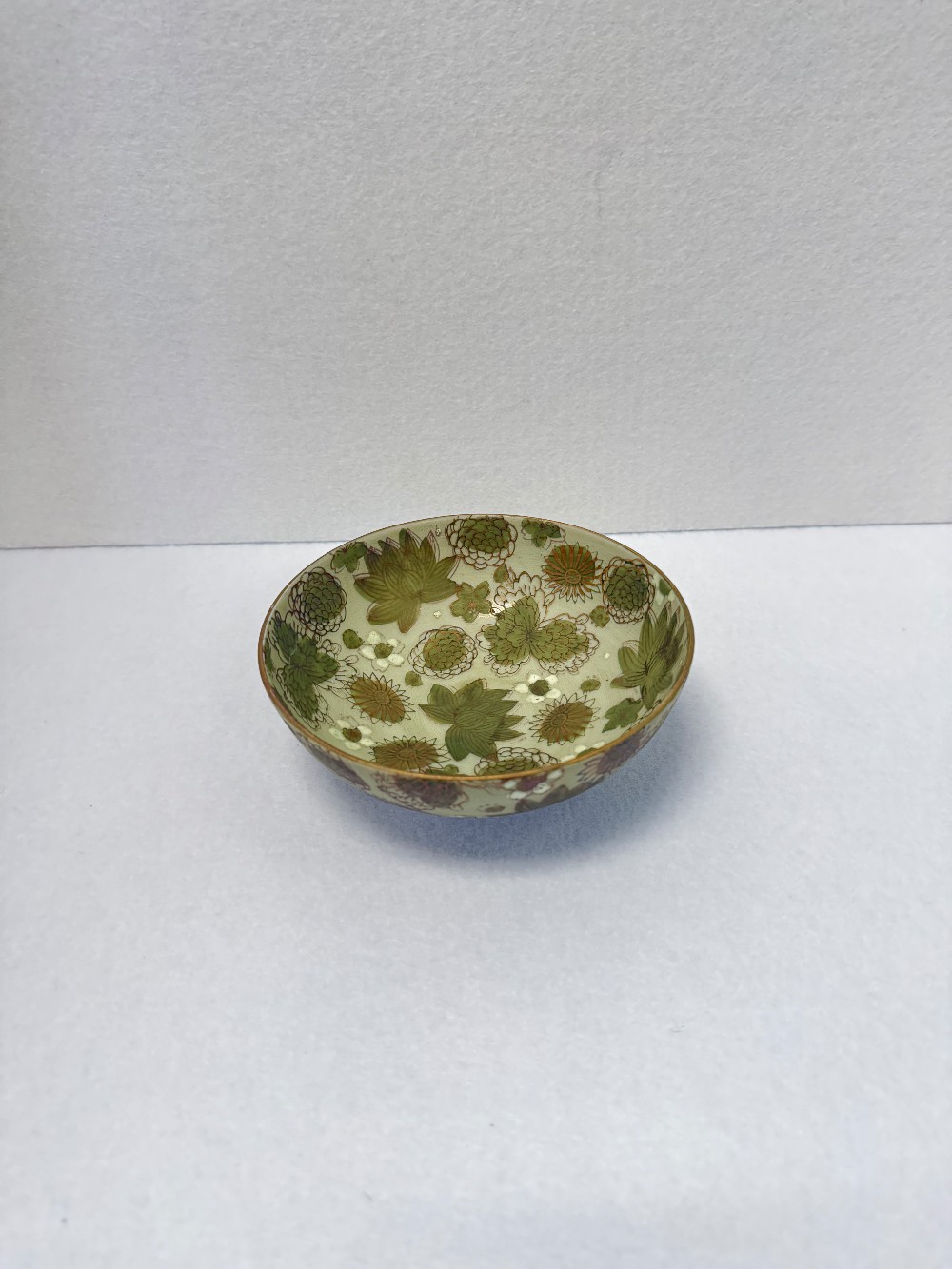8” Green Glass Bowl Japan