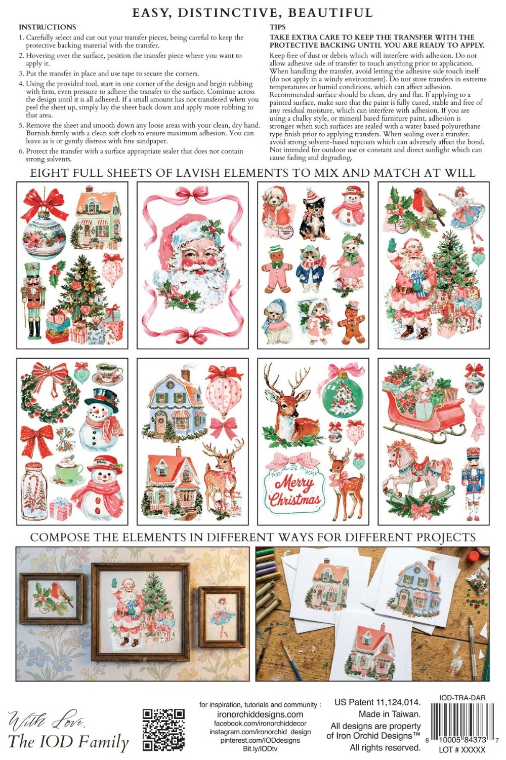 IOD Darling Holiday 8 x 12 Transfer Pad