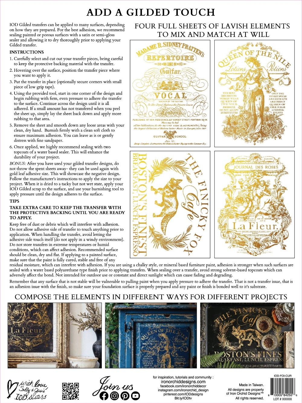 CURATED SIGNAGE FOIL TRANSFER 12 X 16