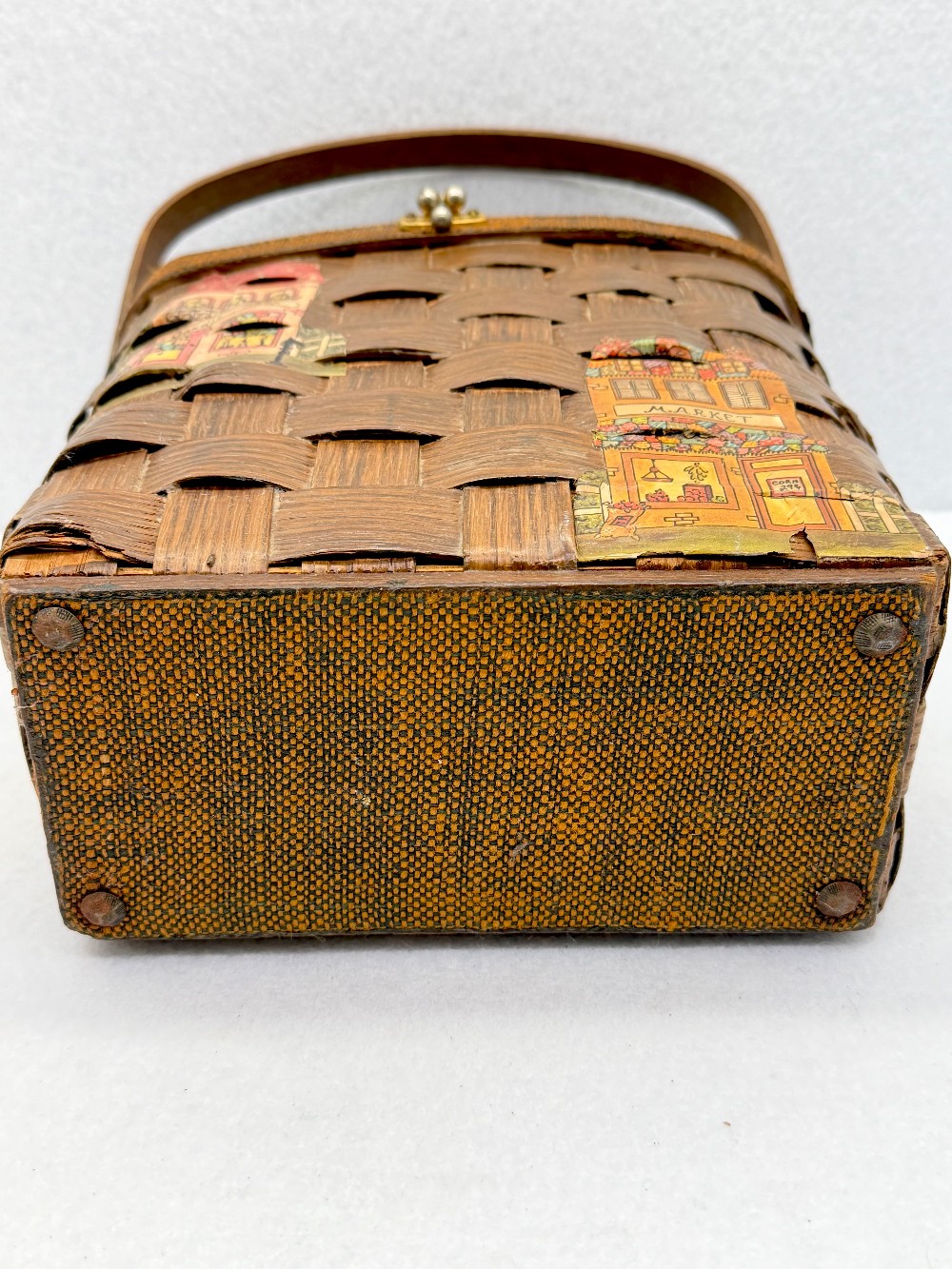 Vtg Basket Purse - Candle Shop - Market - Gift Shop