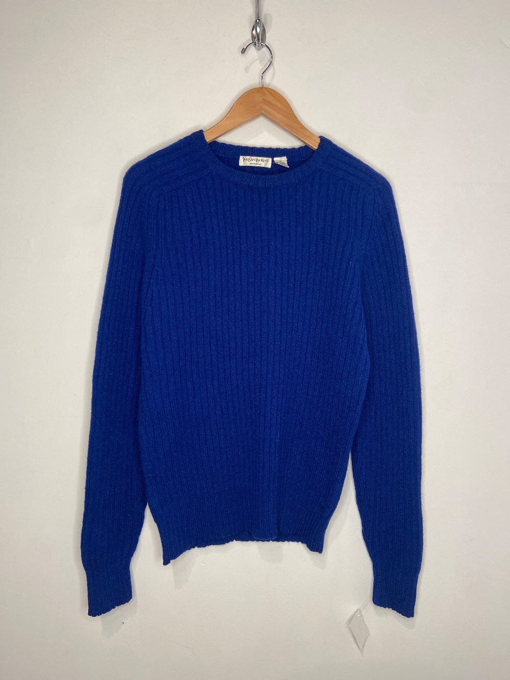 royal blue cable knit sweater