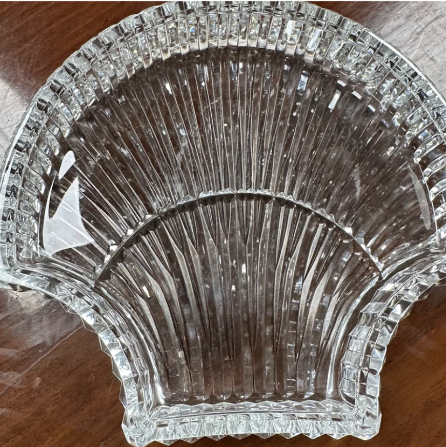 7031-6 Cut Glass Shell Candy Dish