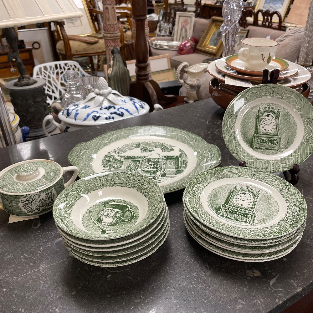 7104-39 Vintage "Old Curiosity Shop" China (16 psc)