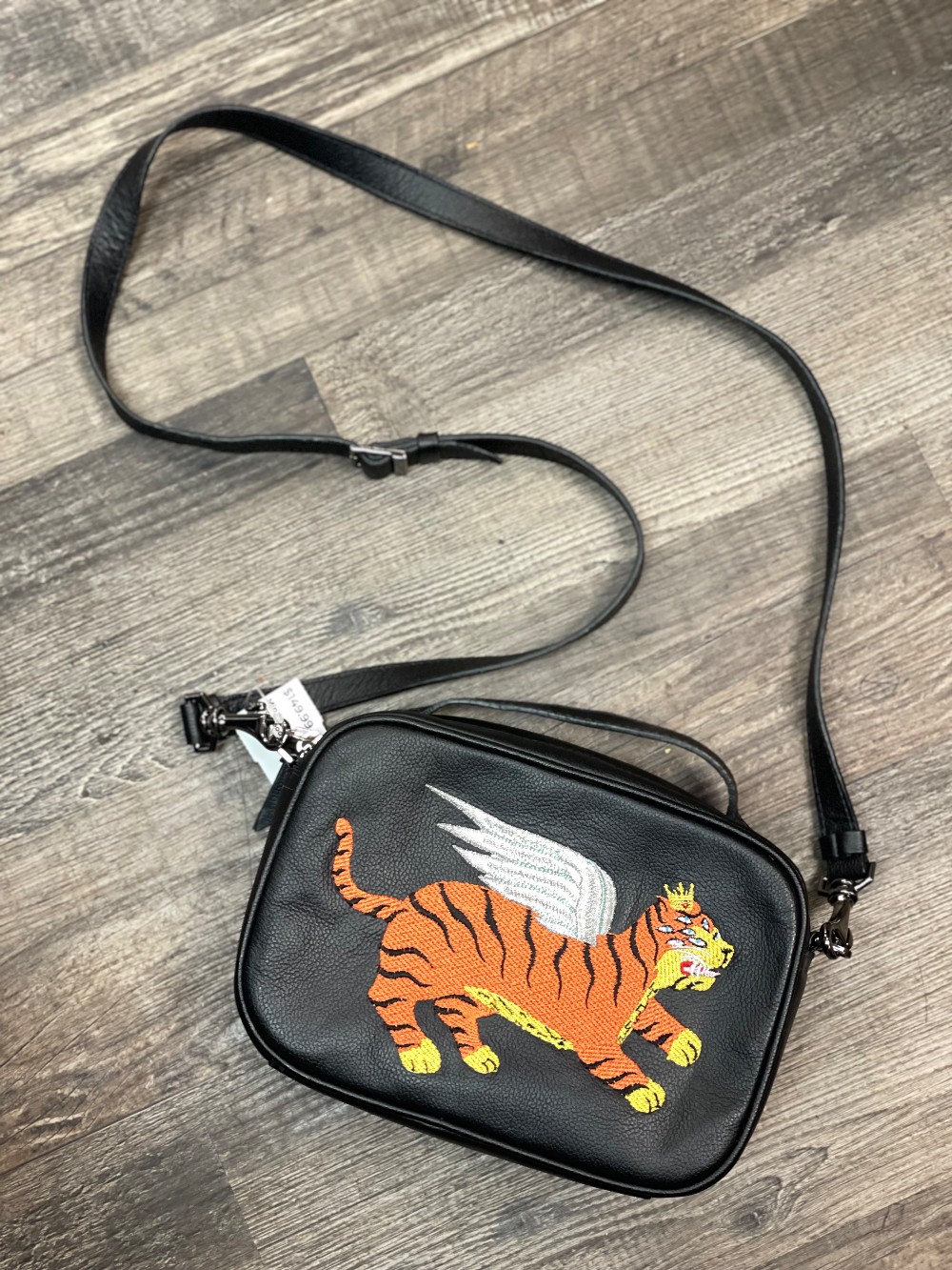 Min & Mon Embrd Flying Tiger Crossbody