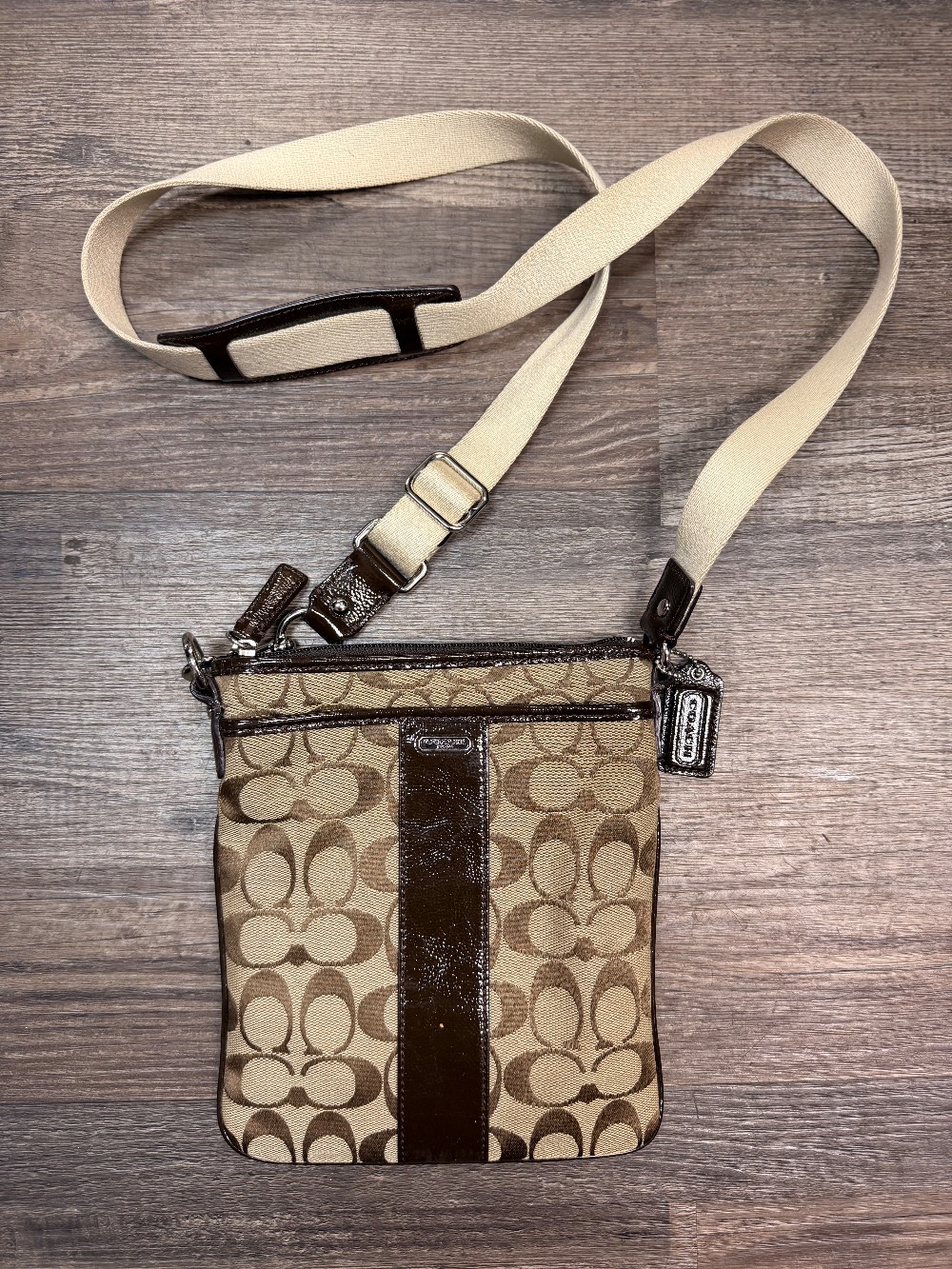 Coach Jaquard Logo Crossbody
