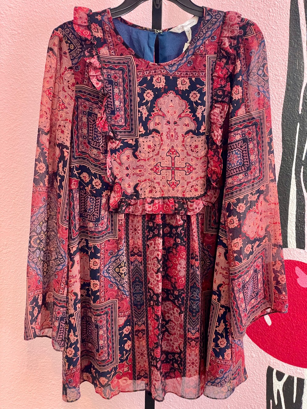 BCBGeneration Patterned Babydoll Dress