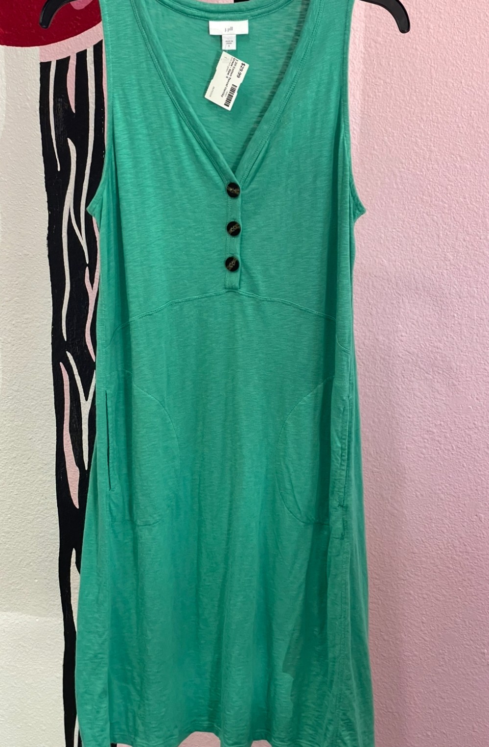J Jill Cotton Tencel Henley Dress