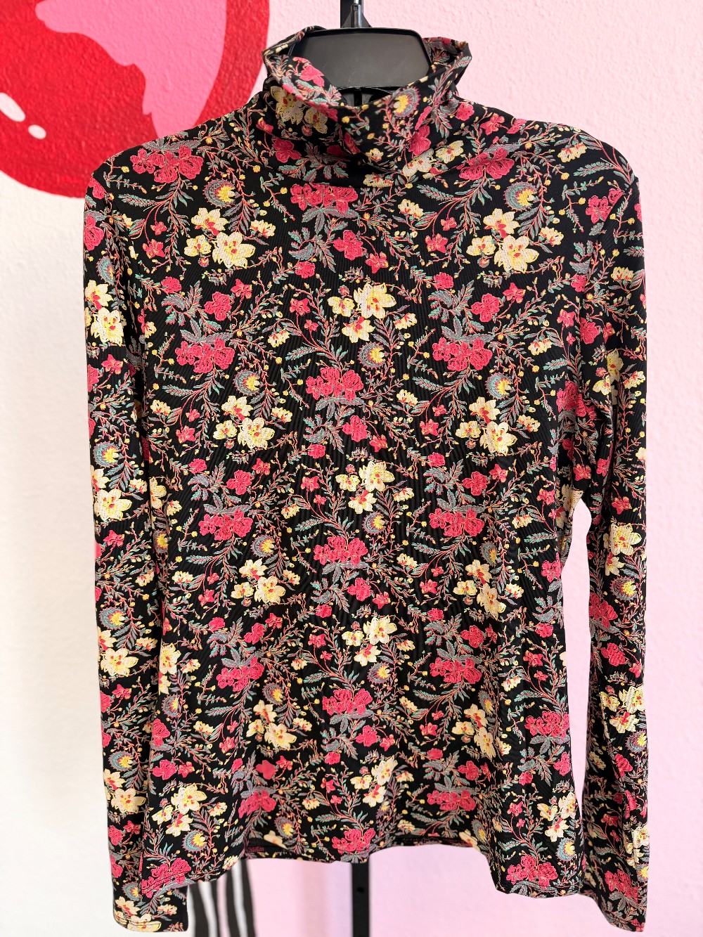 Peruvian Connection Floral Turtlneck Top