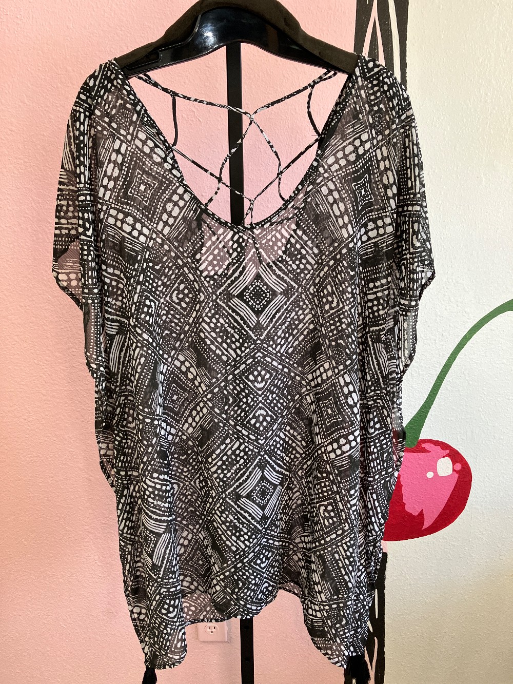 Palisades Beach Club Patterned Strappy Back Cover Up