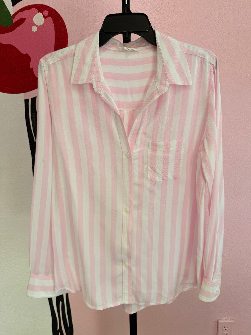 Beach Lunch Lounge Striped Button Down Top