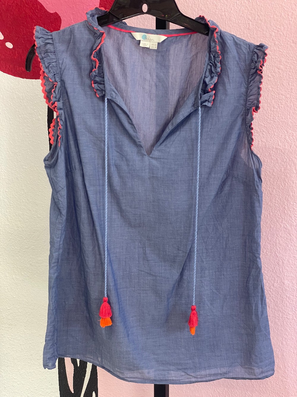 Boden Rick Rack Seam Blouse