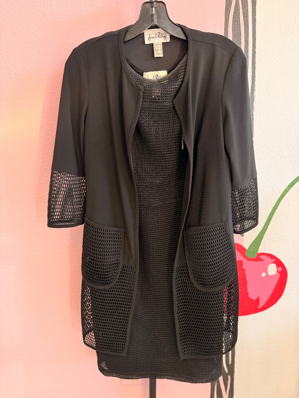 Joseph Ribkoff Mesh Dress & Jacket